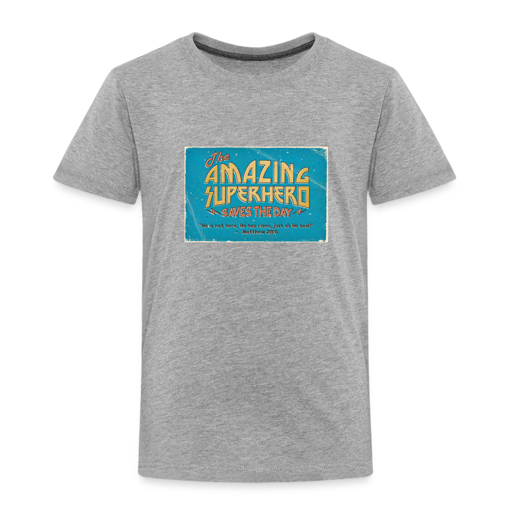 Amazing Superhero - Toddler Premium T-Shirt - heather gray