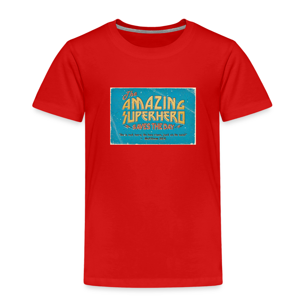Amazing Superhero - Toddler Premium T-Shirt - red
