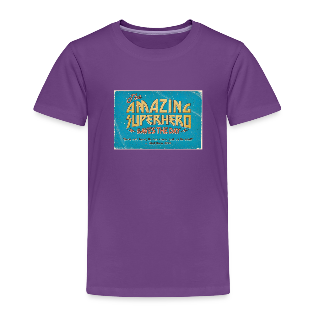 Amazing Superhero - Toddler Premium T-Shirt - purple