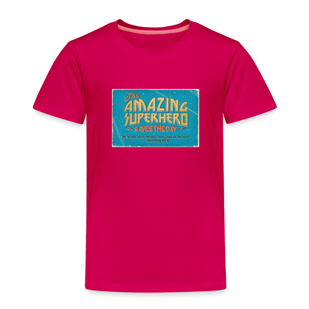 Amazing Superhero - Toddler Premium T-Shirt - dark pink