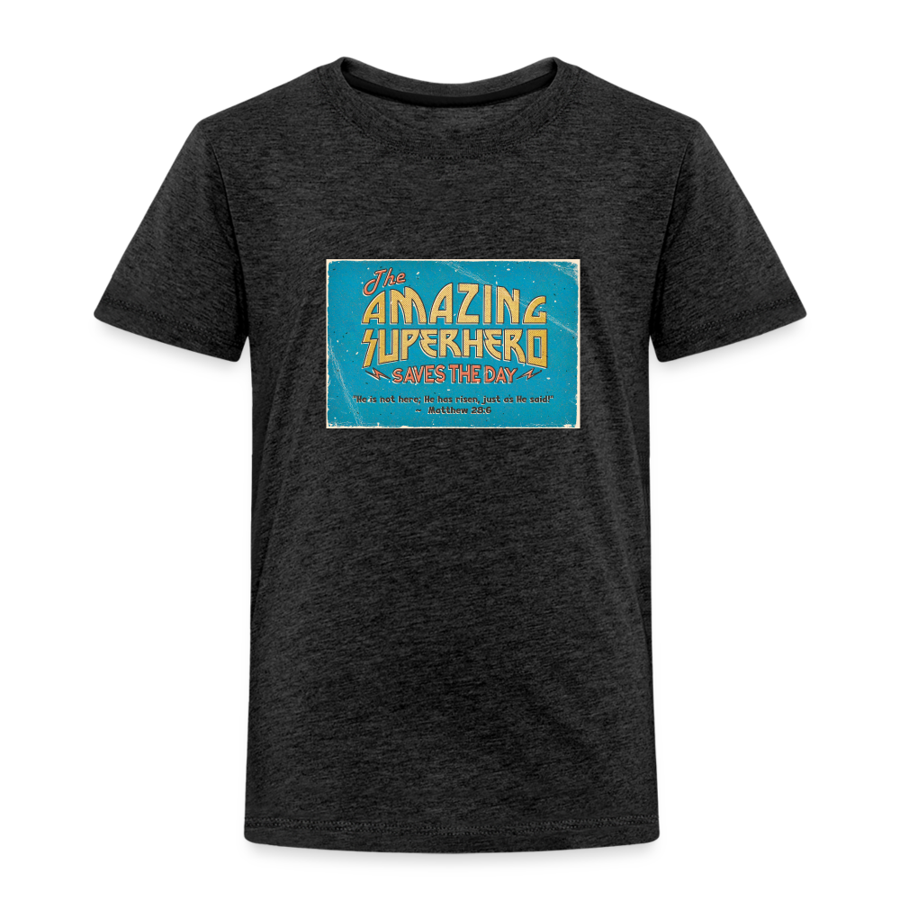 Amazing Superhero - Toddler Premium T-Shirt - charcoal grey