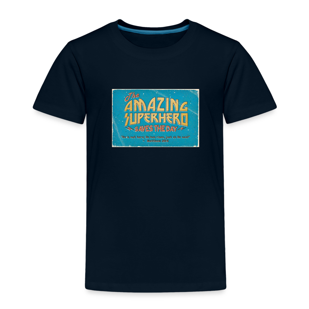 Amazing Superhero - Toddler Premium T-Shirt - deep navy