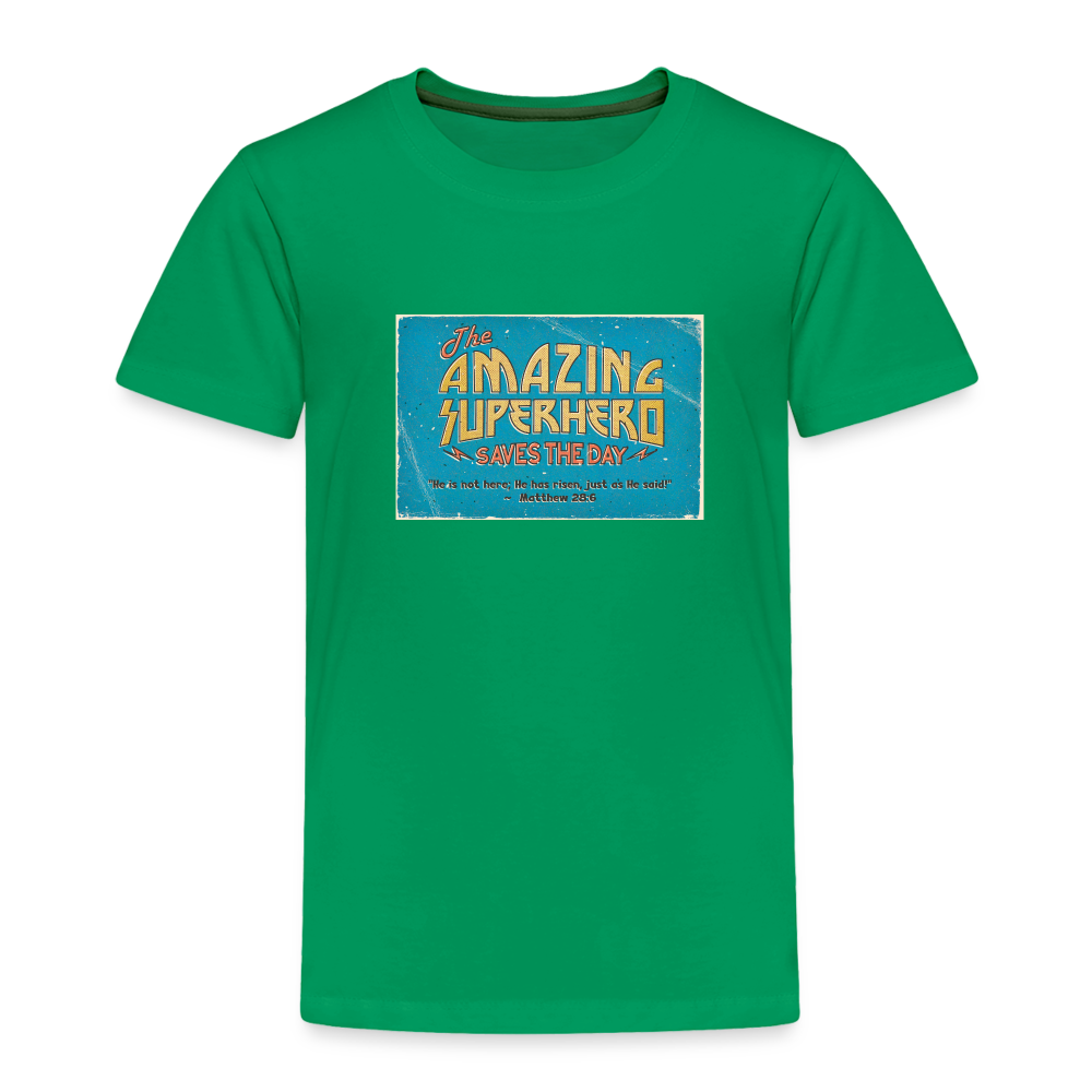 Amazing Superhero - Toddler Premium T-Shirt - kelly green