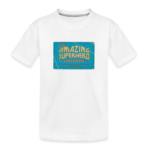 Amazing Superhero - Toddler Premium Organic T-Shirt - white