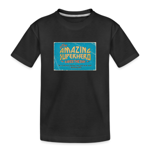 Amazing Superhero - Toddler Premium Organic T-Shirt - black