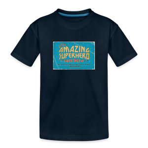 Amazing Superhero - Toddler Premium Organic T-Shirt - deep navy