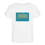 Amazing Superhero - Organic Baby T-Shirt - white