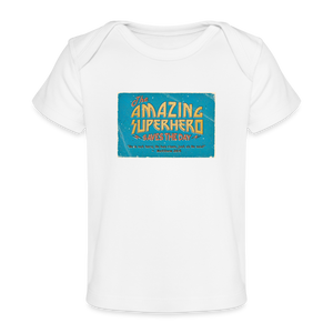 Amazing Superhero - Organic Baby T-Shirt - white