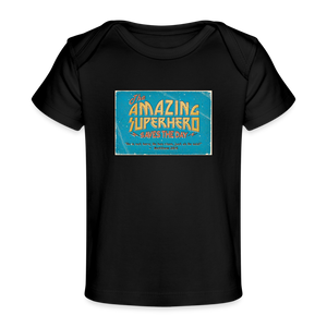 Amazing Superhero - Organic Baby T-Shirt - black