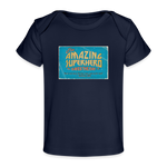 Amazing Superhero - Organic Baby T-Shirt - dark navy