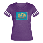 Amazing Superhero - Women’s Vintage Sport T-Shirt - vintage purple/white