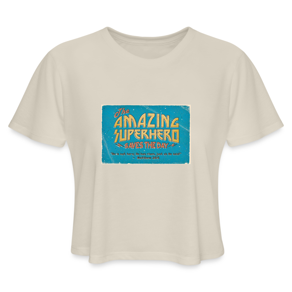 Amazing Superhero - Women's Cropped T-Shirt - dust