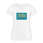 Amazing Superhero - Women's V-Neck T-Shirt - white