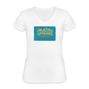 Amazing Superhero - Women's V-Neck T-Shirt - white
