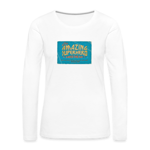 Amazing Superhero - Women's Premium Long Sleeve T-Shirt - white