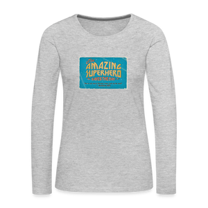 Amazing Superhero - Women's Premium Long Sleeve T-Shirt - heather gray