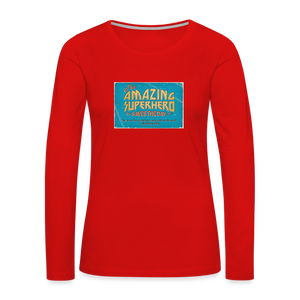 Amazing Superhero - Women's Premium Long Sleeve T-Shirt - red