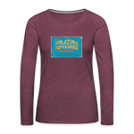 Amazing Superhero - Women's Premium Long Sleeve T-Shirt - heather burgundy