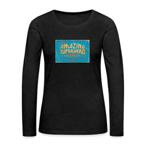 Amazing Superhero - Women's Premium Long Sleeve T-Shirt - charcoal grey