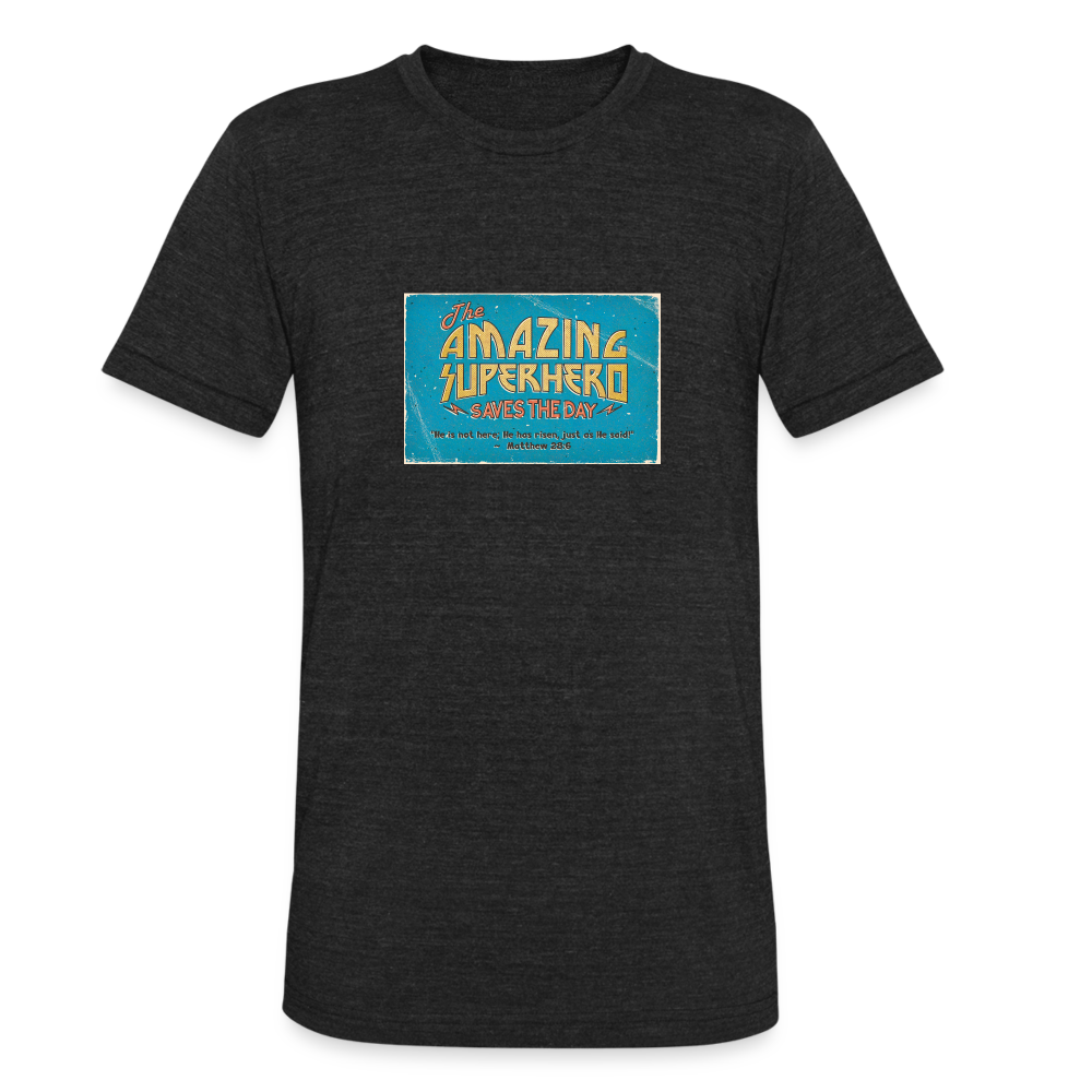 Amazing Superhero - Unisex Tri-Blend T-Shirt - heather black