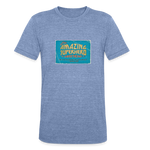 Amazing Superhero - Unisex Tri-Blend T-Shirt - heather blue