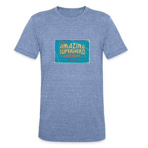 Amazing Superhero - Unisex Tri-Blend T-Shirt - heather blue