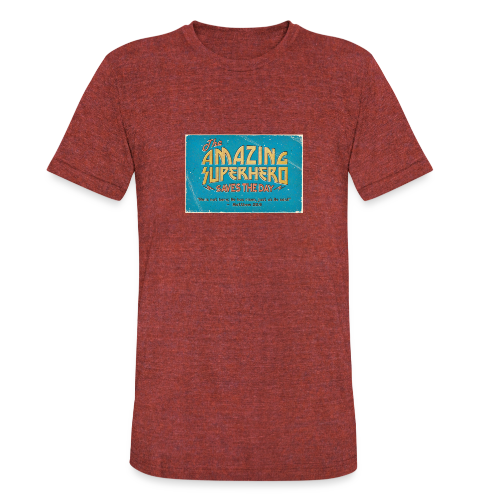 Amazing Superhero - Unisex Tri-Blend T-Shirt - heather cranberry