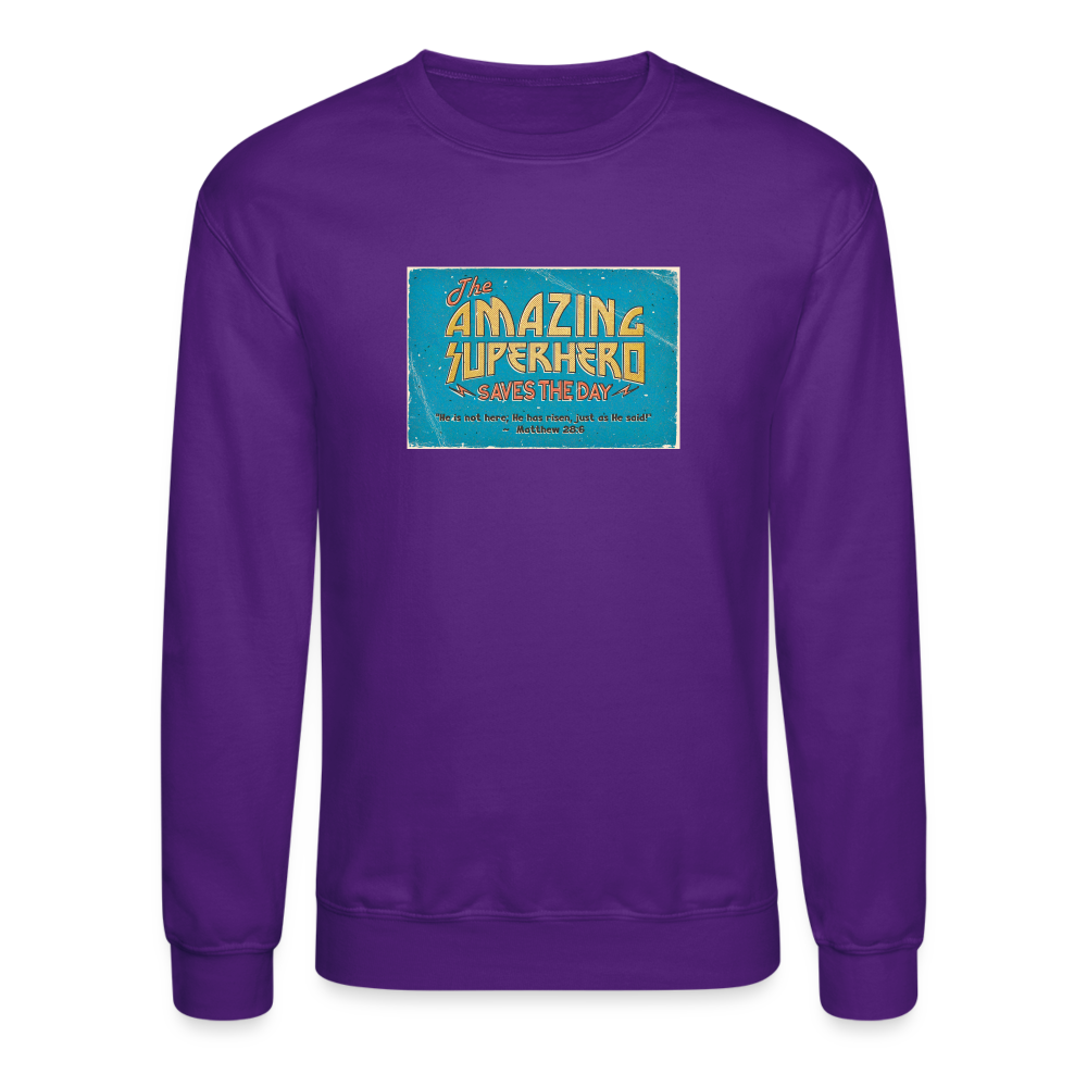 Amazing Superhero - Crewneck Sweatshirt - purple
