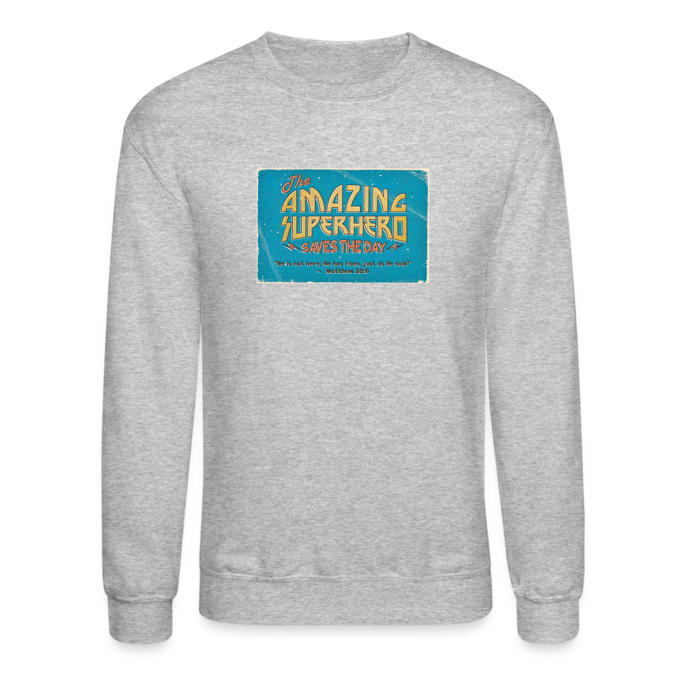 Amazing Superhero - Crewneck Sweatshirt - heather gray