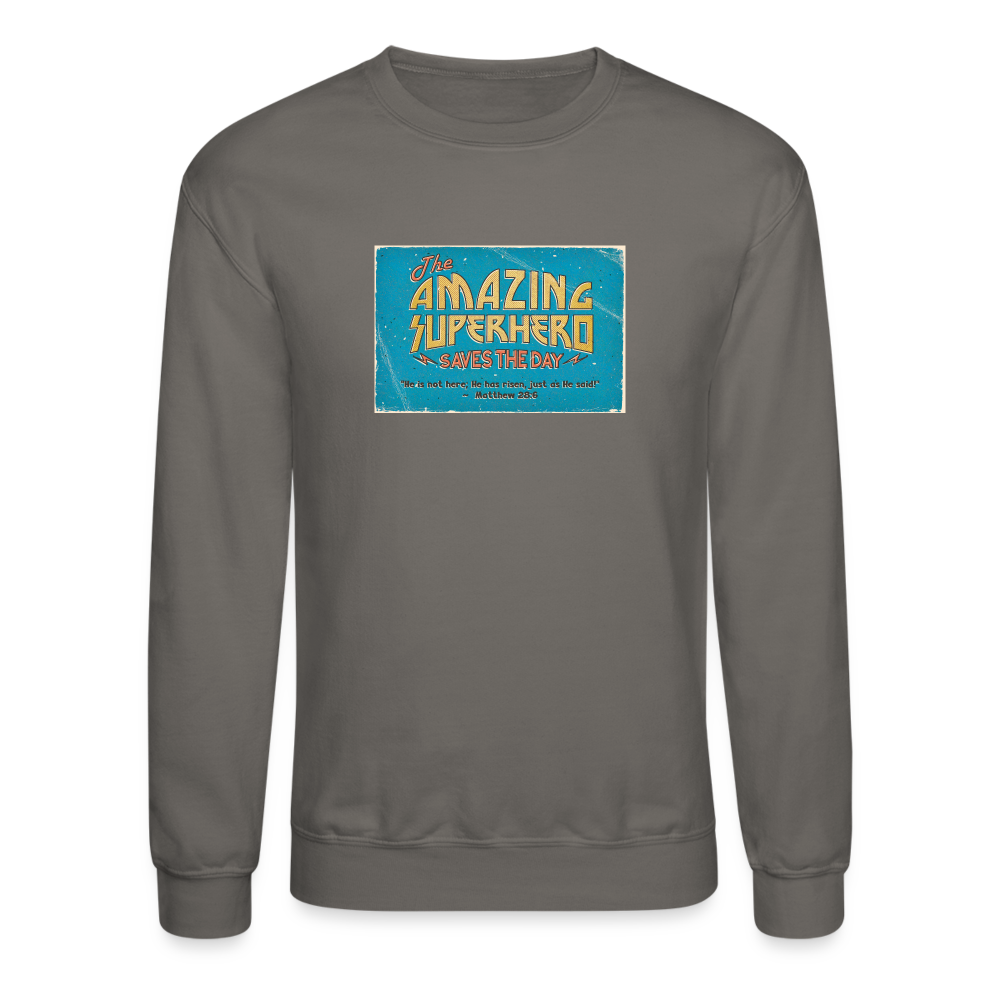 Amazing Superhero - Crewneck Sweatshirt - asphalt gray
