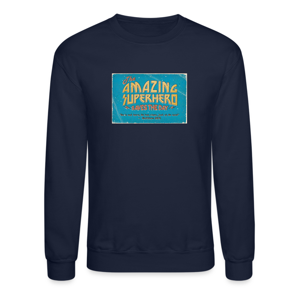 Amazing Superhero - Crewneck Sweatshirt - navy