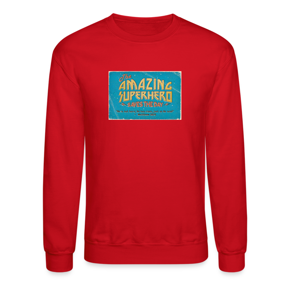 Amazing Superhero - Crewneck Sweatshirt - red