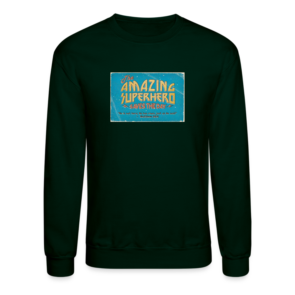 Amazing Superhero - Crewneck Sweatshirt - forest green
