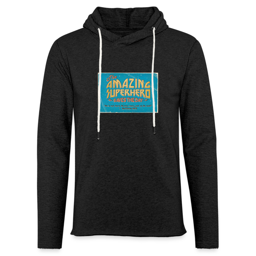 Amazing Superhero - Unisex Lightweight Terry Hoodie - charcoal grey