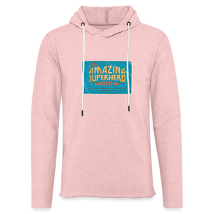 Amazing Superhero - Unisex Lightweight Terry Hoodie - cream heather pink