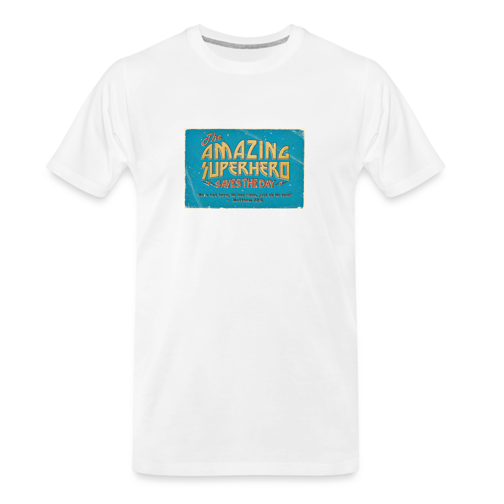 Amazing Superhero - Men’s Premium Organic T-Shirt - white