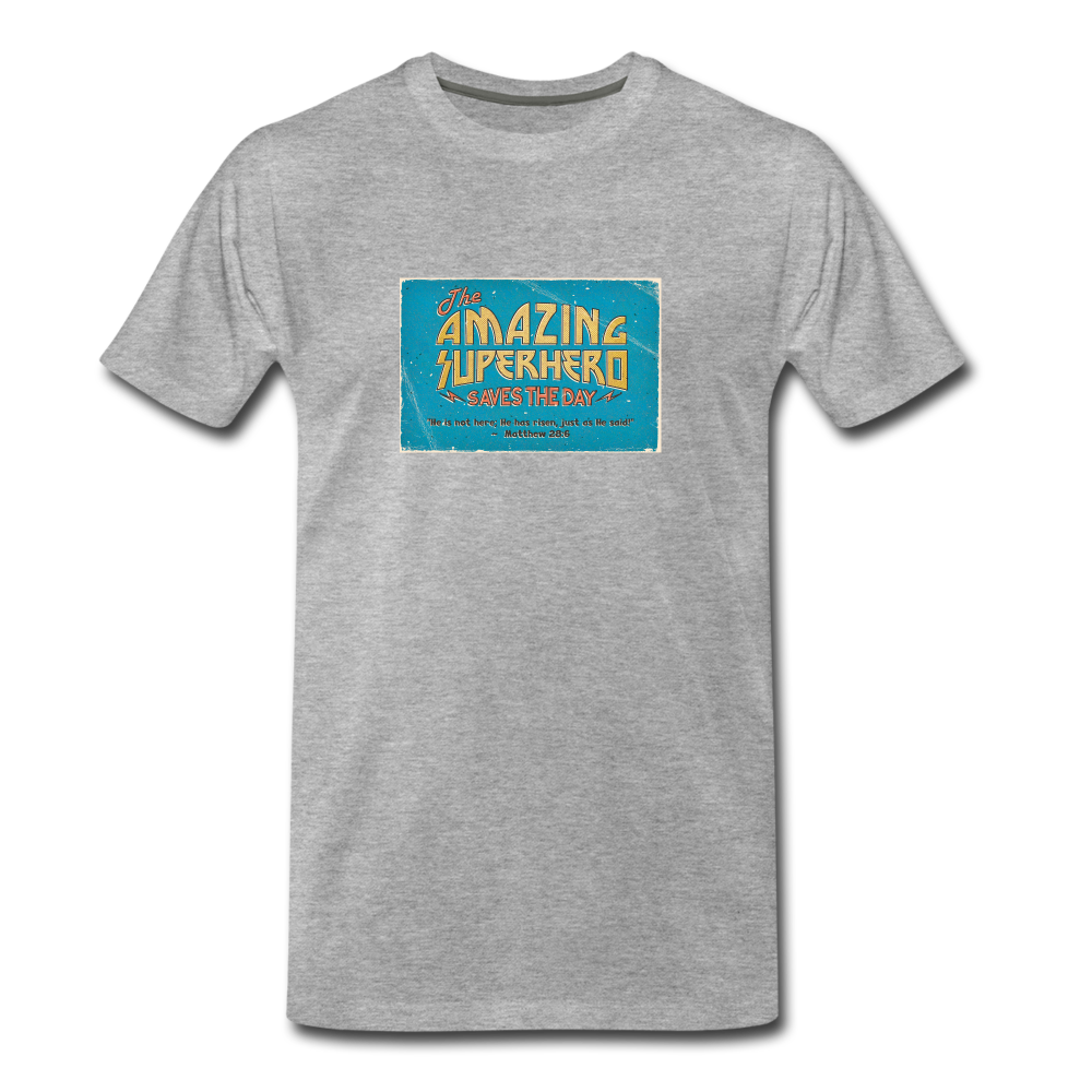 Amazing Superhero - Men’s Premium Organic T-Shirt - heather gray