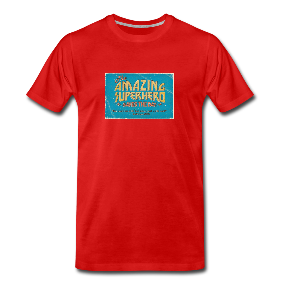 Amazing Superhero - Men’s Premium Organic T-Shirt - red