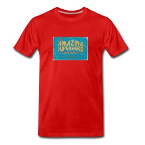 Amazing Superhero - Men’s Premium Organic T-Shirt - red