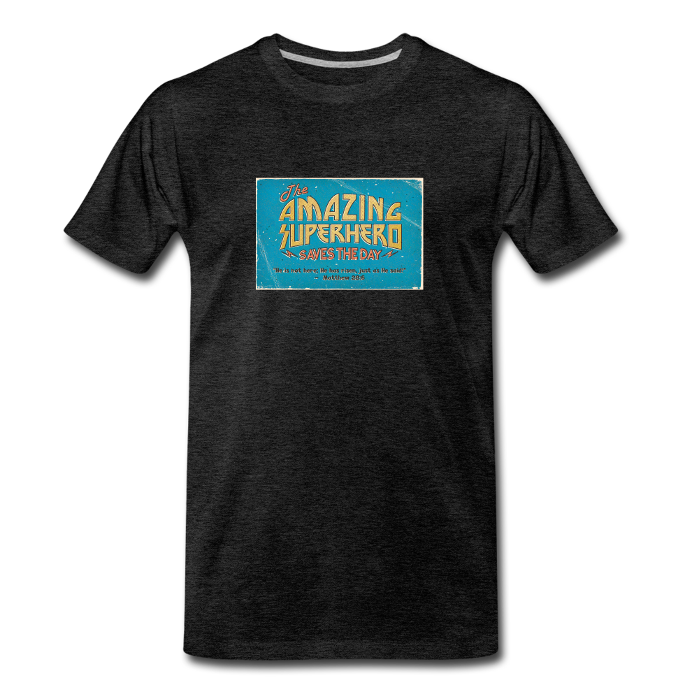 Amazing Superhero - Men’s Premium Organic T-Shirt - charcoal grey