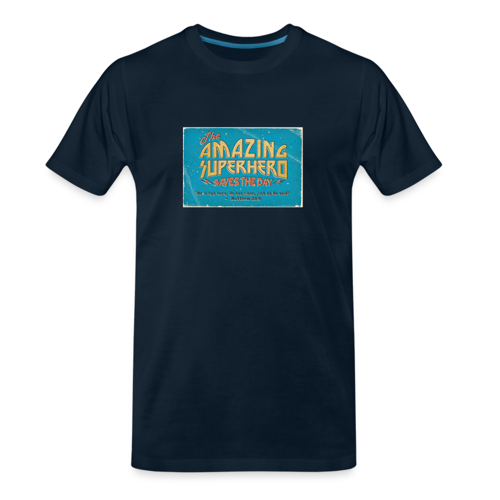 Amazing Superhero - Men’s Premium Organic T-Shirt - deep navy