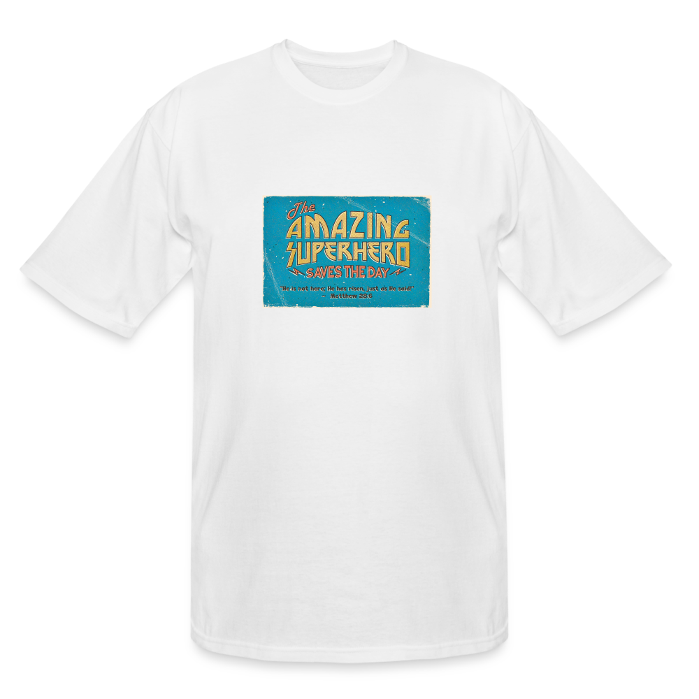 Amazing Superhero - Men's Tall T-Shirt - white