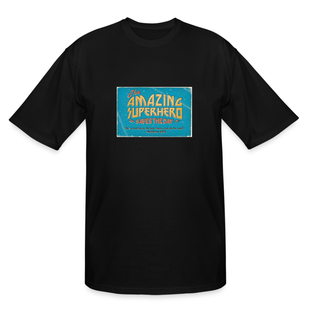 Amazing Superhero - Men's Tall T-Shirt - black