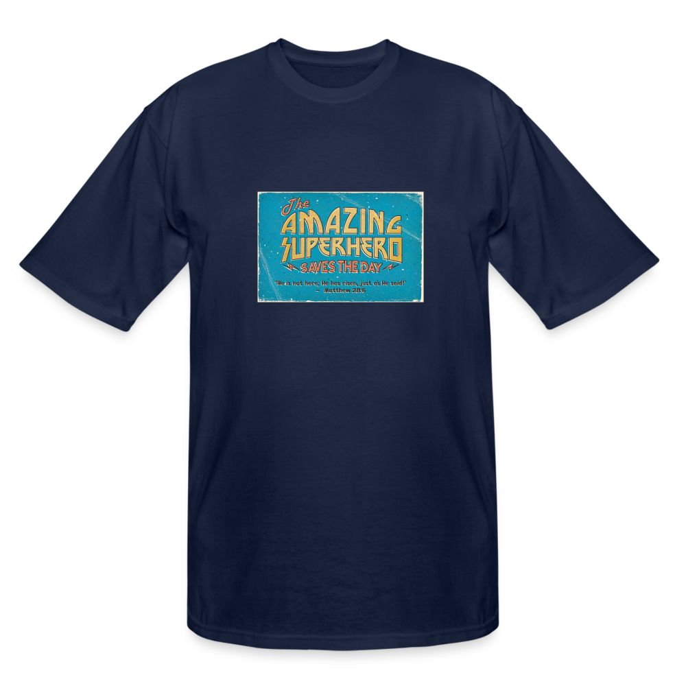 Amazing Superhero - Men's Tall T-Shirt - navy