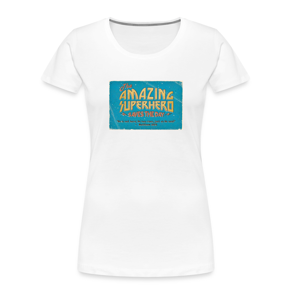 Amazing Superhero - Women’s Premium Organic T-Shirt - white