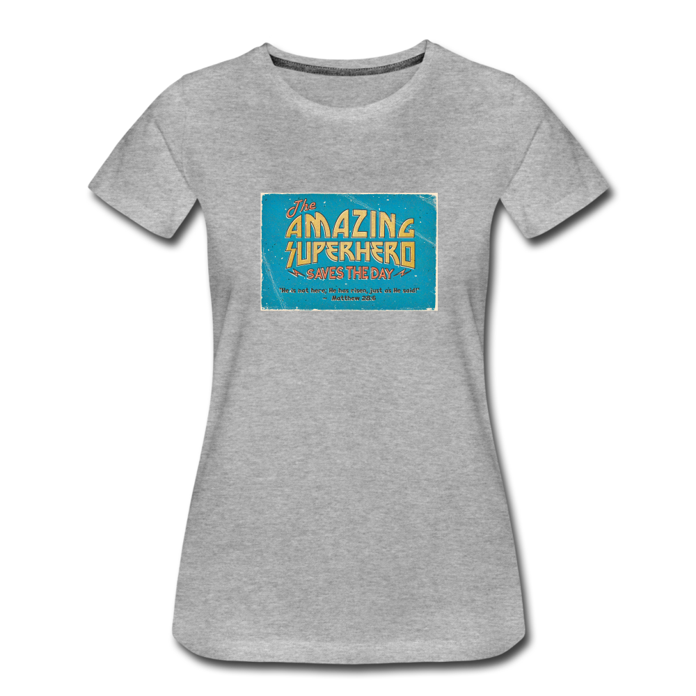 Amazing Superhero - Women’s Premium Organic T-Shirt - heather gray