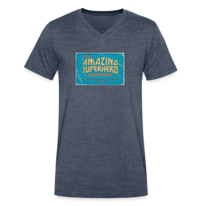Amazing Superhero - Men's V-Neck T-Shirt - heather navy