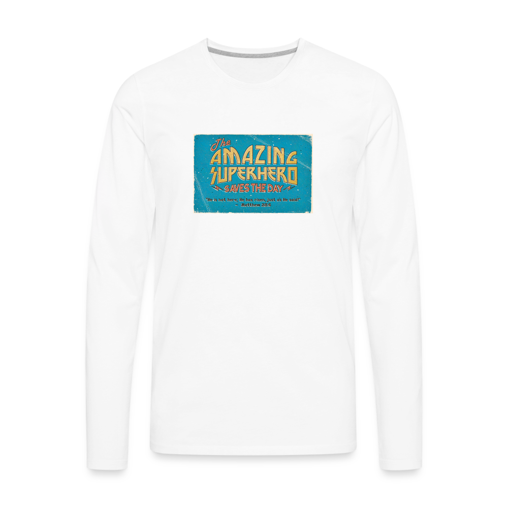 Amazing Superhero - Men's Premium Long Sleeve T-Shirt - white