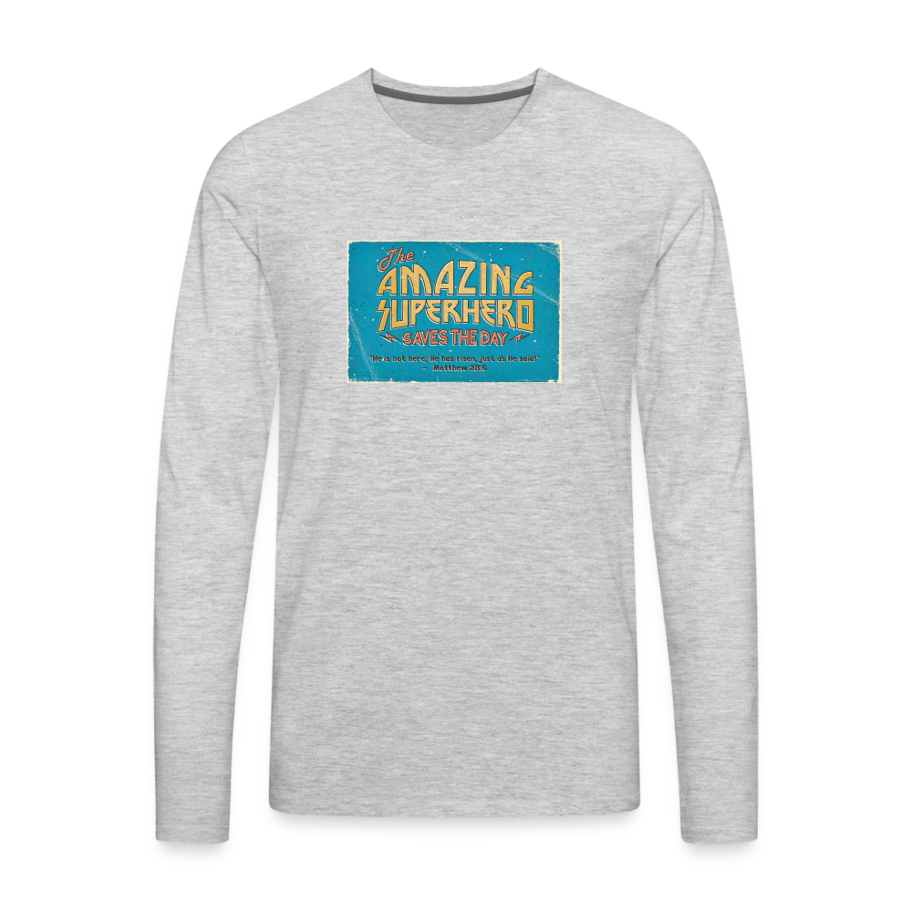 Amazing Superhero - Men's Premium Long Sleeve T-Shirt - heather gray