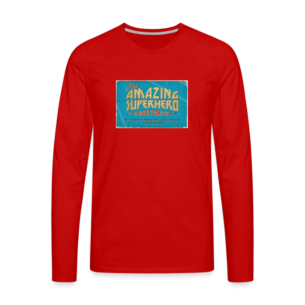 Amazing Superhero - Men's Premium Long Sleeve T-Shirt - red